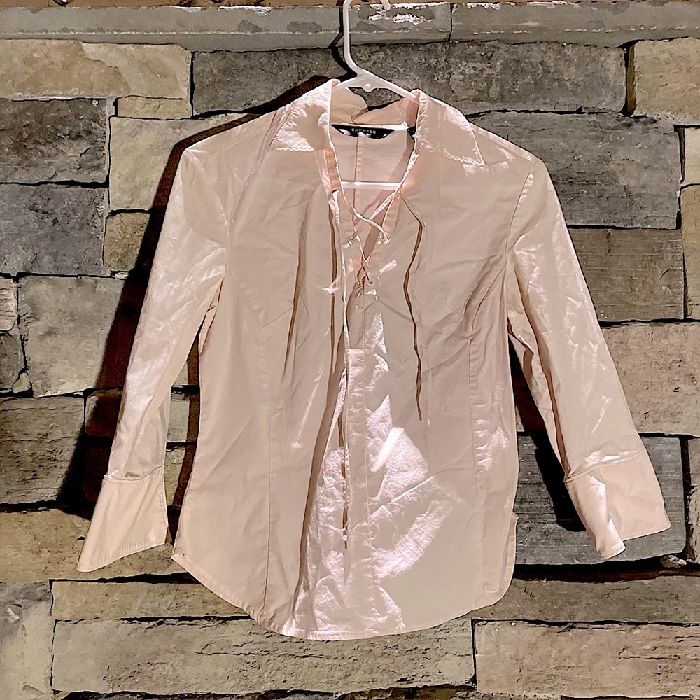 Pink Express Collar Shirt